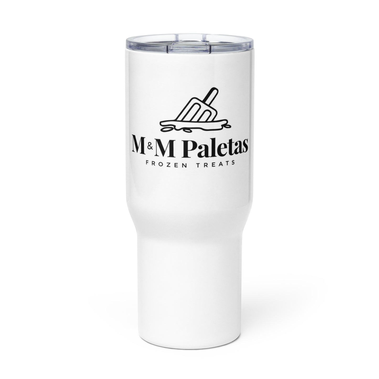 Travel mug with a handle