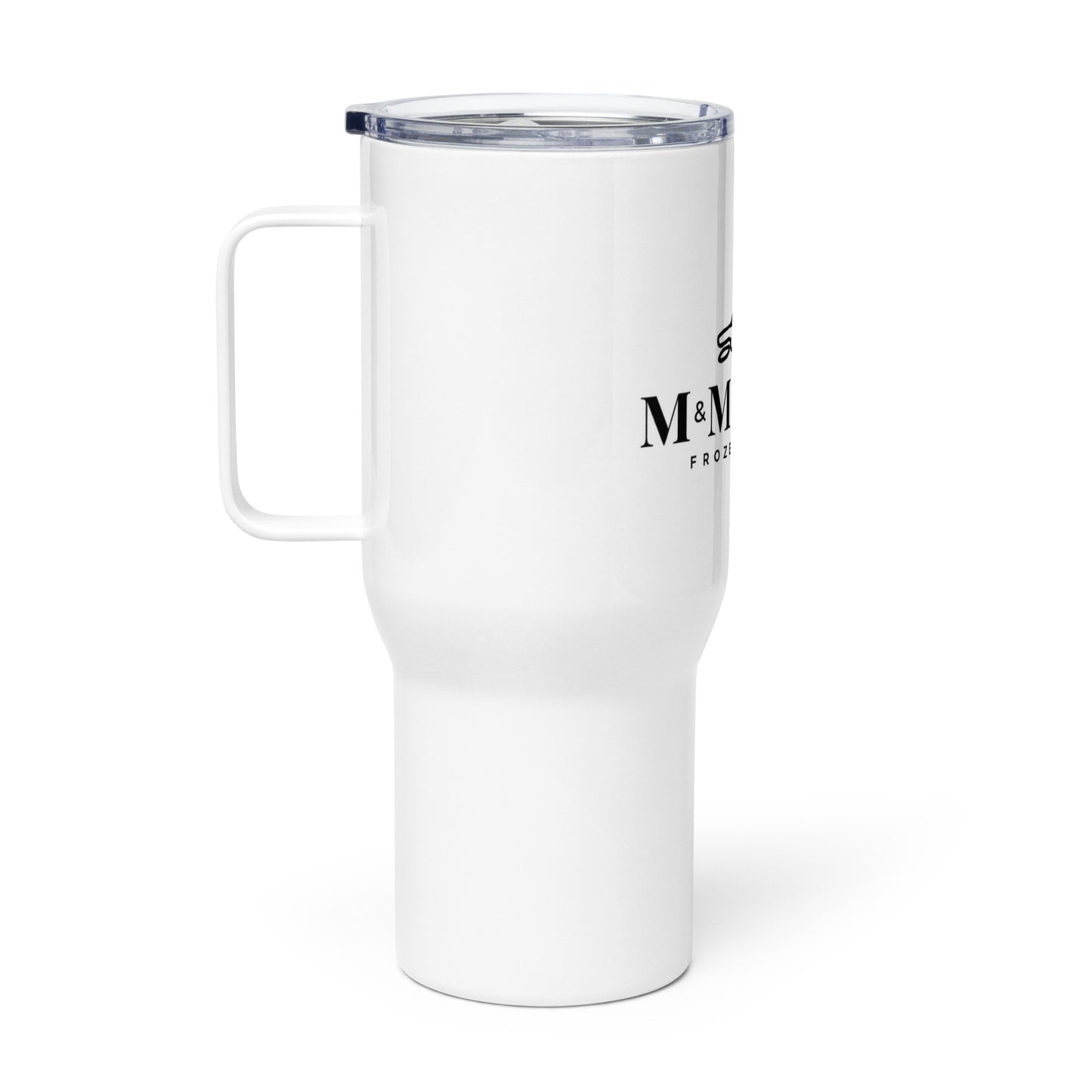 Travel mug with a handle