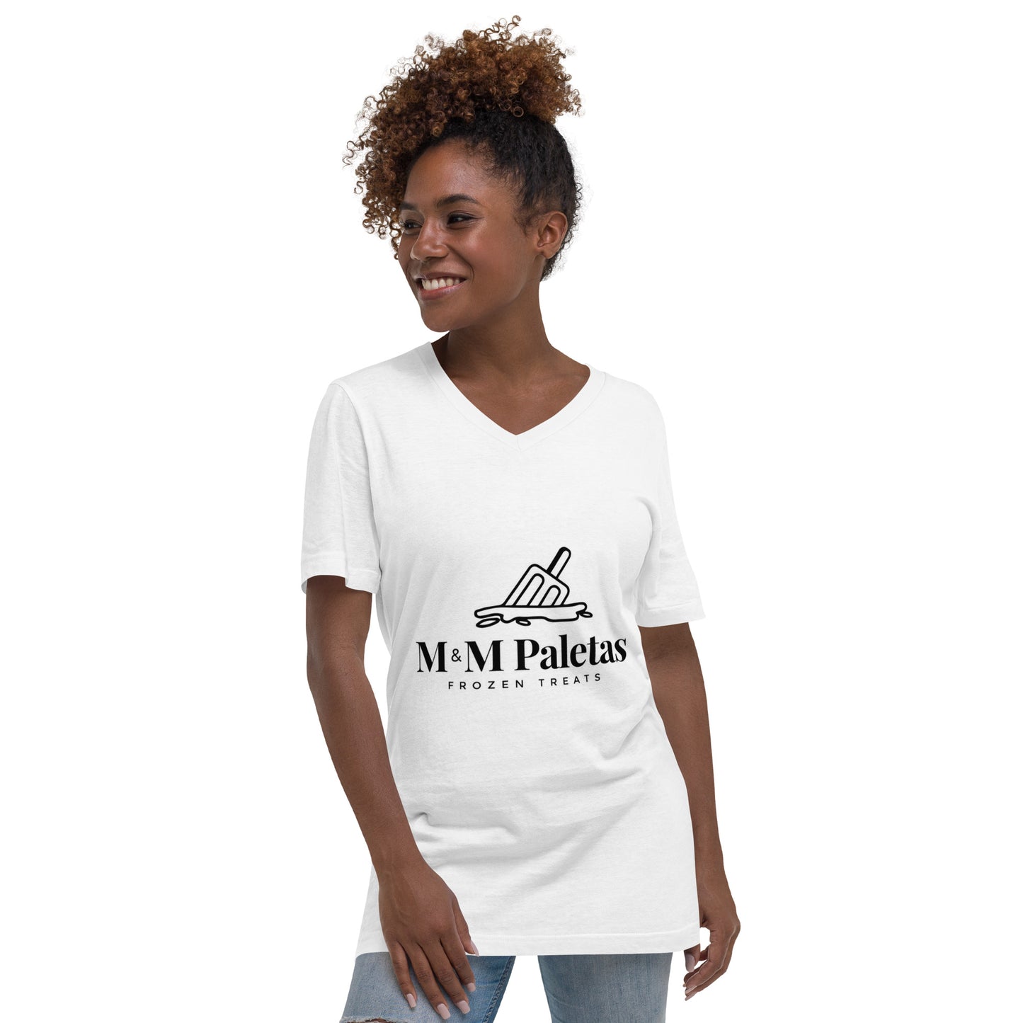 Unisex Short Sleeve V-Neck T-Shirt