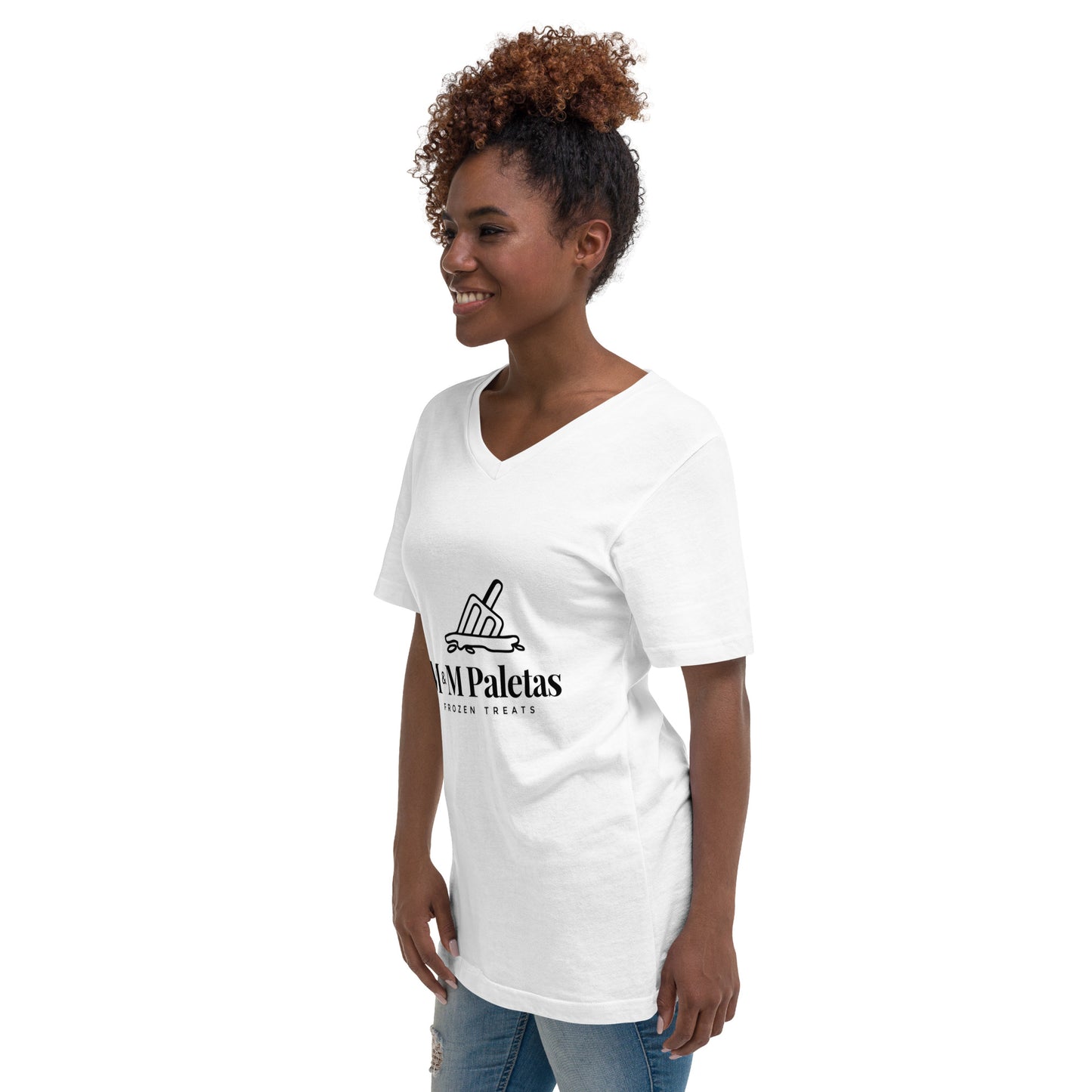 Unisex Short Sleeve V-Neck T-Shirt